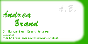 andrea brand business card